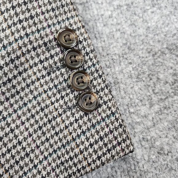 Ralph Lauren Blazer Mens 44L Wool Houndstooth 2 Button Sports Coat Jacket - Picture 7 of 16
